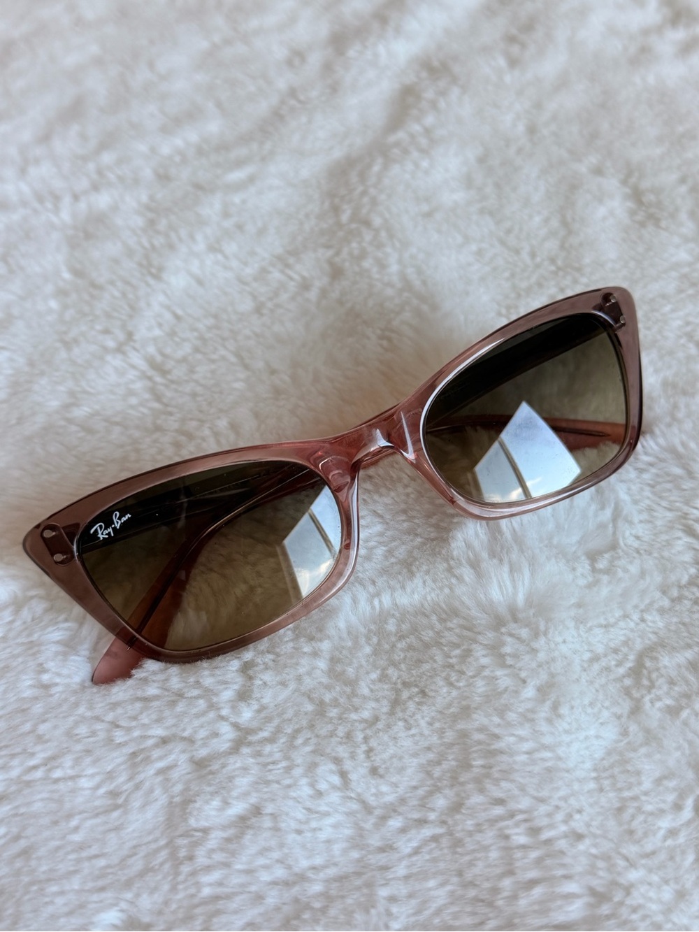 Ray-Ban Pink Cat Eye Sunglasses with Gradient Lenses